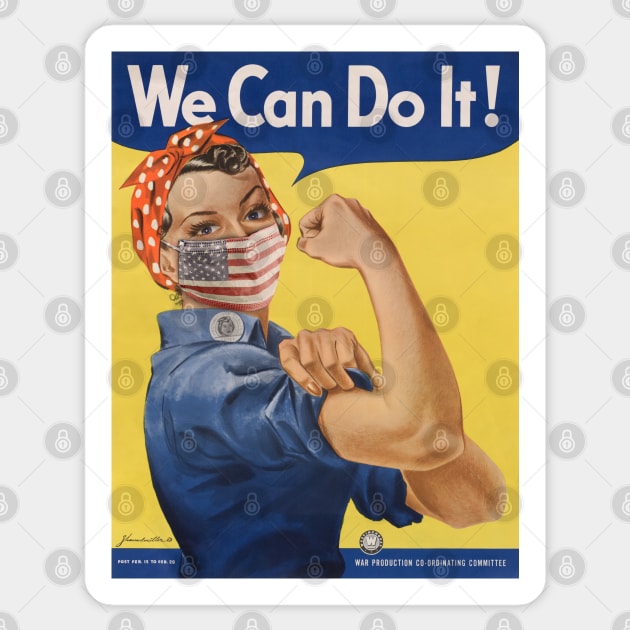 We Can Do It! Rosie the Riveter Coronavirus 2020 Poster Sticker by reapolo